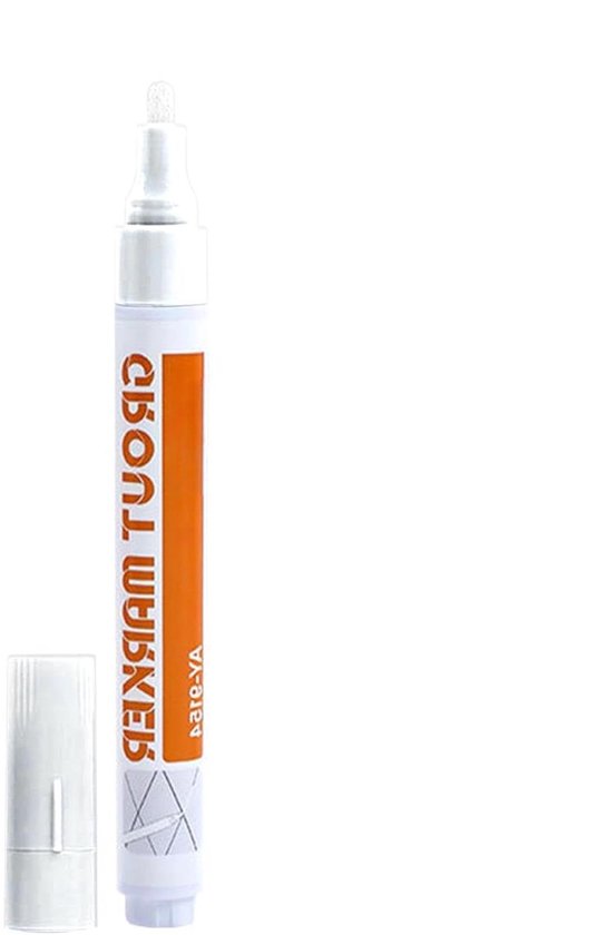 Voegenpen - Tegelmarker - Voegen Repareren - Sneldrogend Waterdicht - 14 cm - Wit