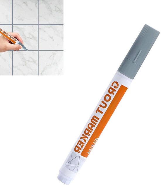 Voegenpen - Voegenmarker Refresh - Voegen Herstellen - Waterdicht Sneldrogend - 14 cm - Grijs
