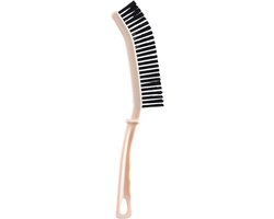 Voegenreiniger Borstel - Hoekborstel Schoonmaken - Dieptereiniging Huis - Verlengde Handgreep - 23 cm - Grijs
