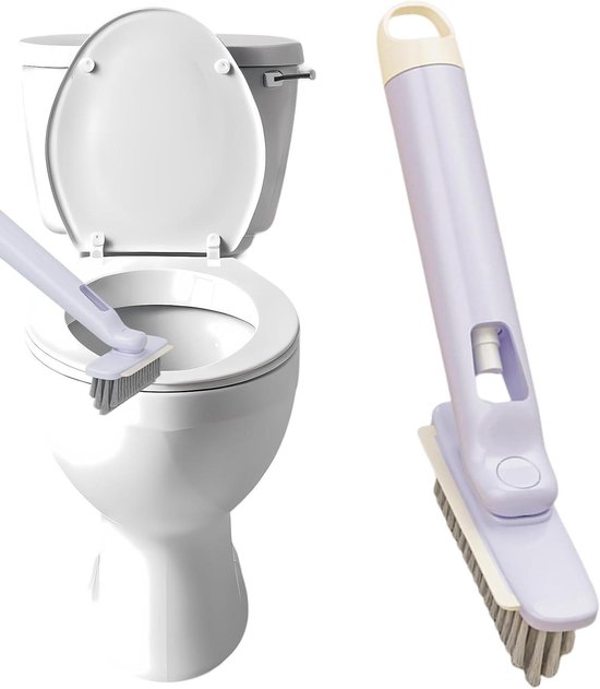 Voegenreiniger Borstel - Spleet Reiniger - Grondig Schoonmaken - Draaibaar Ergonomisch - 24.5 cm - Wit