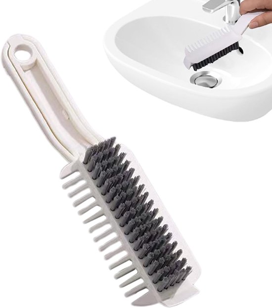 Voegenreiniger Borstel - Spleetreiniger Haren - Nauwe Ruimtes Schoonmaken - Antislip Handgreep - 208 x 63 x 5 cm van Merkloos	