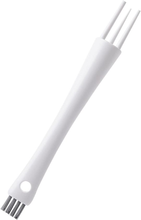 Voegenreiniger Borstel - Spleetreiniger Tegelborstel - Schoonmaken Huis - Ergonomische Handgreep - 18x3x3 cm - Wit