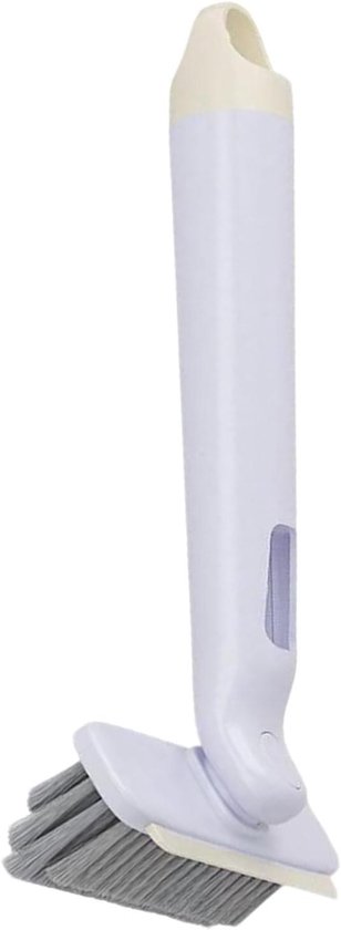 Voegenreiniger Borstel - Tegelreiniger Schrobborstel - Badkamer Schoonmaken - 360 Graden Draaibaar - 25 x 16 x 3.3 cm - Paars