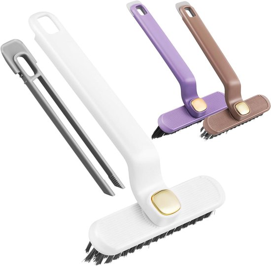 Voegenreiniger Borstelset - Multifunctionele set - Spleten Reinigen - Draaibare koppen - 27 cm lengte - Zoals getoond