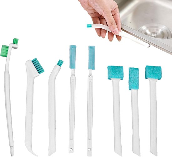 Voegenreiniger Set - Tegelborstels - Badkamer Keuken - 8 Delige Set - 14-21cm Lengte