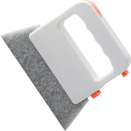 Voegenreiniger - Sleufborstel Hoekborstel - Schoonmaken Huis - Afneembare Kop - 13.5 x 11.2 cm - Oranje