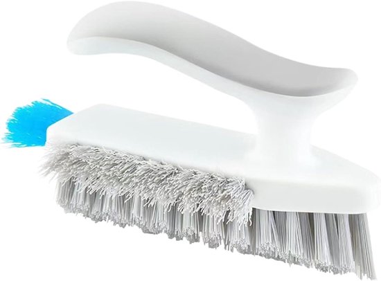 Voegenreinigingsborstel - Vlekkenreiniger Raamgleuven - Moeilijk Bereikbare Plekken Schoonmaken - Ergonomische Handgreep - 16 x 10 x 8 cm - Wit