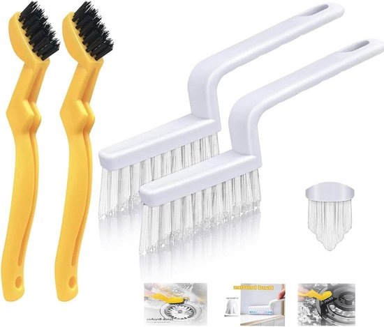 Voegenreinigingsborstellen Set - Multifunctionele Splijtborstel - 4 Stuks van Venuso.