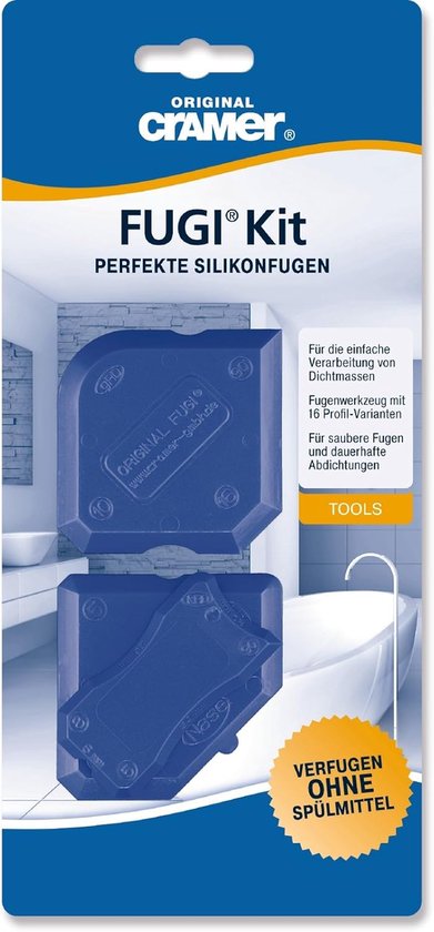 Voegenset 3-delig - Kitspatel met 16 Profielvarianten voor Gladde en Ruwe Oppervlaktes van Merkloos	