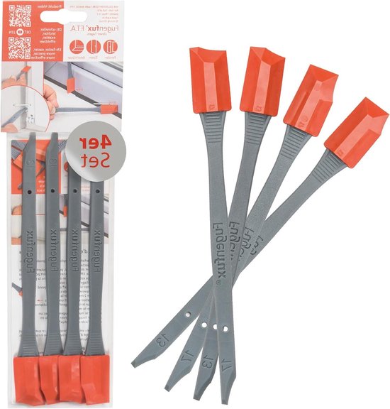 Voegenset Ramen Deuren - Aansluitingen Gladmaken - Nauwkeurig Afwerken - Set van 4 - 13 en 17 mm - Grijs