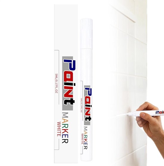 Voegenstift - Kleurstift Vuller - Tegels Opfrissen - Waterdichte Coating - 5 ml - Wit