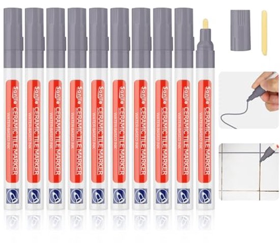Voegenstift Lichtgrijs - 10 Stuks voor Tegelreparatie en Restauratie