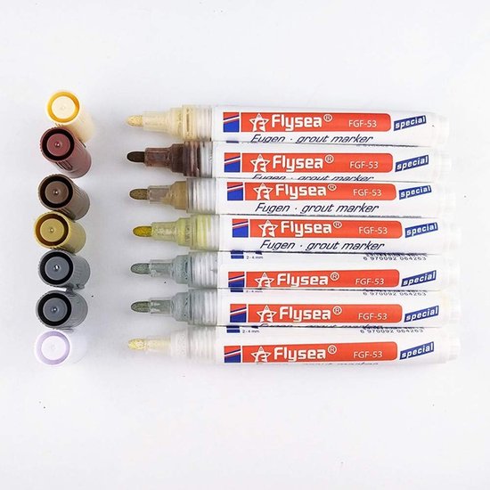 Voegenstift Restaurator - Tegel Reparatie Marker - Muren Vullen - Waterproof Vochtbestendig - 14x1.5 cm - Donkerbruin van Merkloos	