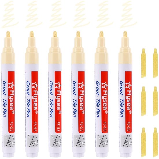 Voegenstift Set voor Tegels en Natte Ruimtes - Waterbestendige Voegreparatie Marker van Merkloos	