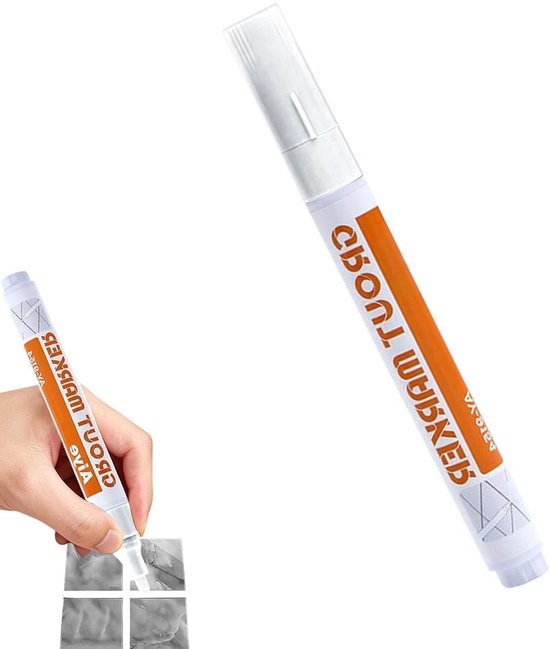Voegenstift Tegels - Voegverf Pen - Tegels Opfrissen - Sneldrogend Waterdicht - 1 stuks - Wit