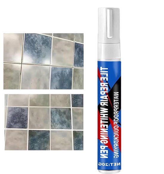 Voegenstift - Tegelverf Pen - Voegen Herstellen - Waterdichte Vuller - 20 g - Wit