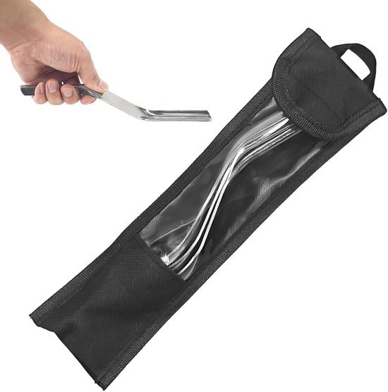 Voegenverzegelingsgereedschap - Voegenvuller kit - Kitnaden afwerken - Dubbele kop - 3 stuks - Zilver
