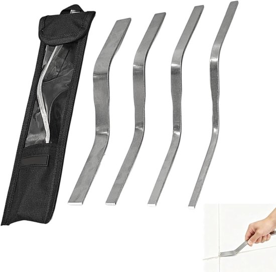 Voeggereedschap Set - Metselwerk Tools - Muren Repareren - Roestvrij Staal - 4 Delig - Uniek