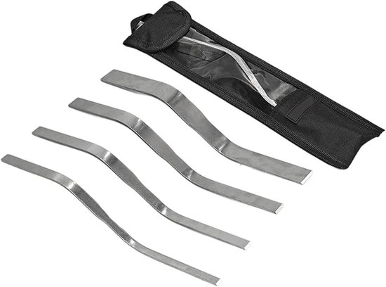 Voegijzer Gereedschap - Metselwerk Set - Voegen Repareren - Dubbelzijdig Ontwerp - 4-Delig - Zilver