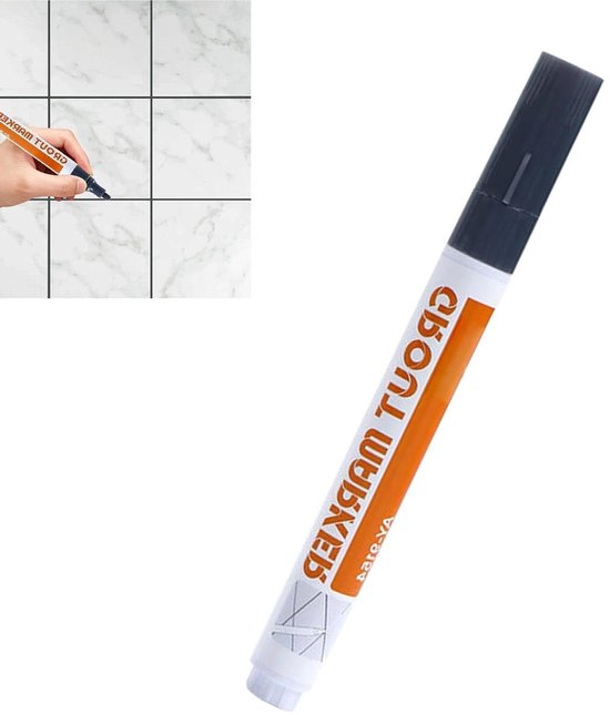 Voegpen - Tegel reparatie - Naden vernieuwen - Sneldrogend waterdicht - 14 cm - Zwart