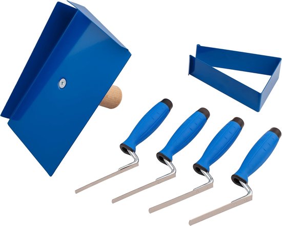 Voegplank Set - Voegspaan Gereedschap - Metselen Afwerken - Afneembare Houten Greep - 8 10 12 14 Mm - Blauw van Merkloos	