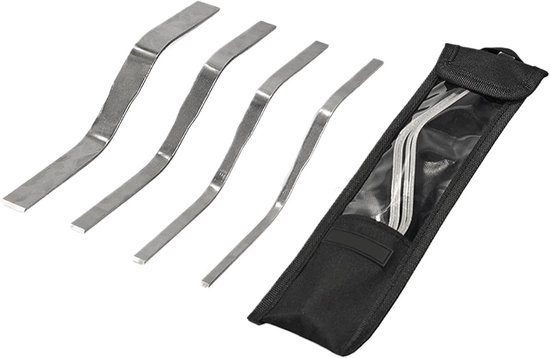 Voegspatel Set - Metselgereedschap - Voegen Afwerken - 4 Delig RVS - 25.8cm - Zilver