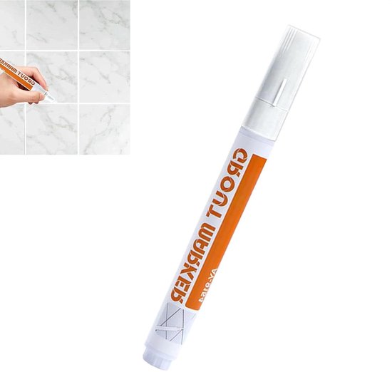 Voegstift Tegels - Voegenpen Reparatie - Tegels Vernieuwen - Sneldrogende Formule - 14 cm Lengte - Wit