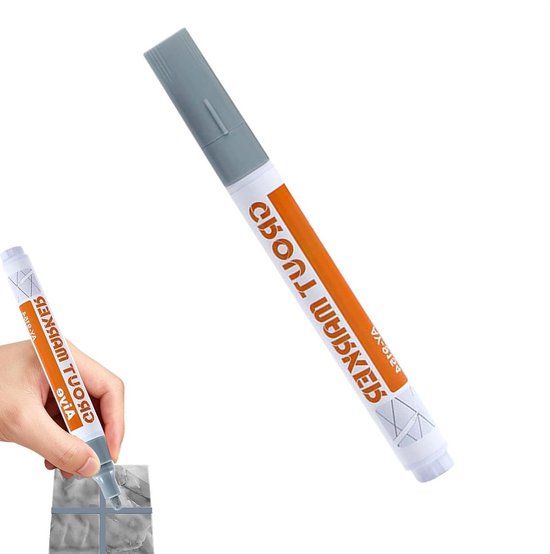 Voegverfpen Reparatie - Tegelvoegmiddel Opfrisser - Naden Herstellen - Schuine Applicator - 1 Stuk - Grijs
