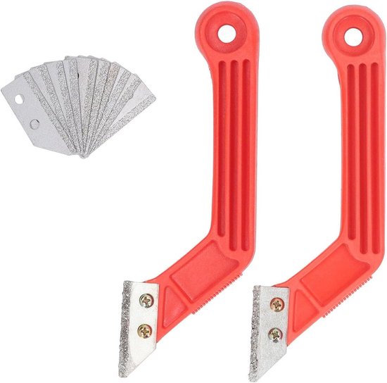 Voegverwijderaar - Tegelzaag Kit - Voegen Reinigen - Ergonomische Handgreep - 10 Extra Bladen - Zwart