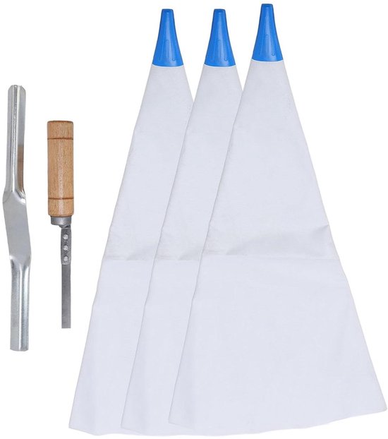 Voegzak Kit - Tegel Mortel Zakken - Projecten Afwerken - Herbruikbaar PVC Ontwerp - 3 Zakken - Grijs