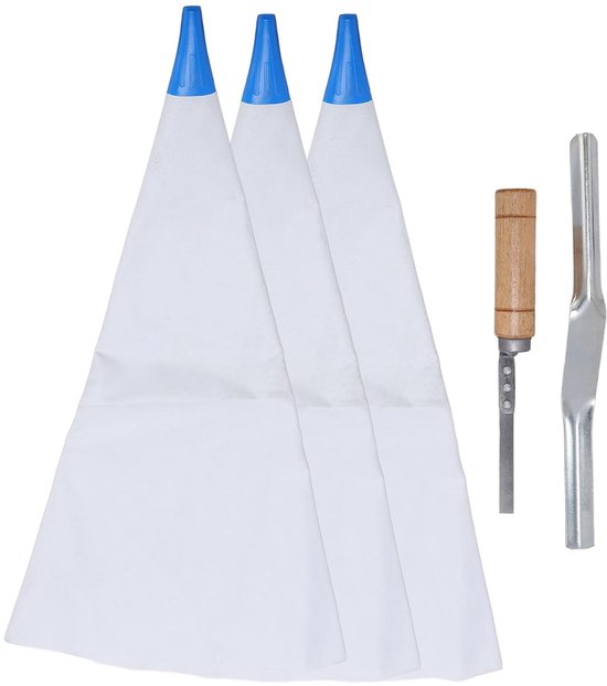 Voegzak Set - Metselmortel Zakken - Tegels Plaatsen - Herbruikbaar PVC - 3 Stuks - Grijs