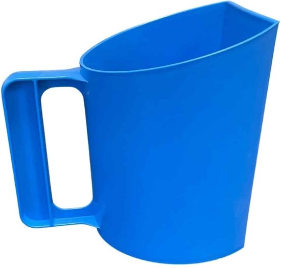 Voerschep - Maatschep - Bekerformaat - Doseerschep - Meelschep - Blauw 1kg van Kerbl