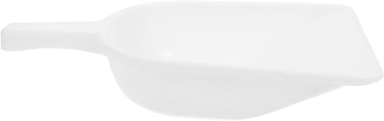 Voerschep Tuinschep - Plastic Schep - Voederen van Vee - Ergonomische Grip - 35 cm Lengte - Wit