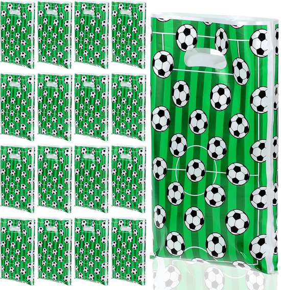 Voetbalverjaardagscadeautassen voor kinderen, party, voetbalfeest, kunststof goodie bags voor kinderen, accessoires, voetbalfeestdecoraties, accessoires