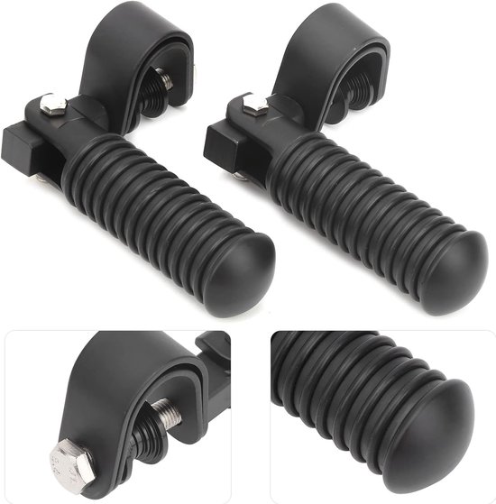 Voetsteun Pinnen - Voet Accessoires - Paar Motorfiets Voetsteunen Klem - Voetsteun Mount Voor 1In Motor Crash Bar Guard - Fit Voor Hondasilver (zwart)