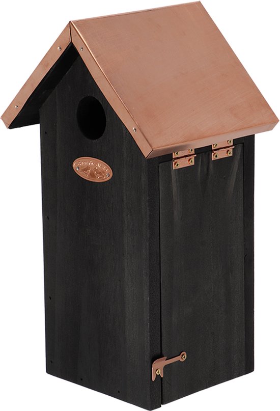 Vogelhuis Koolmees - Nestkast - Zwart koper van Merkloos	