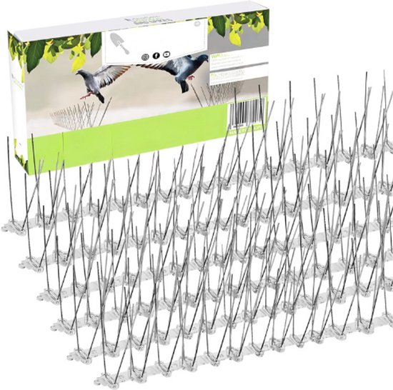 Vogelwerende Spikes Roestvrij Staal 3M – 3 Meter Duivenafweer Met 3M Tape – Eenvoudige Installatie – Afwasbare Anti-Vogelstrips Tegen Kraaien, Duiven & Spechten van TRALANCE