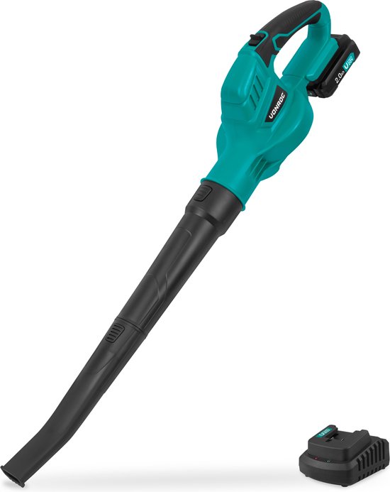 VONROC Accu Bladblazer 20V - Luchtsnelheid 180 km/u - Luchtvolume 5m3/min - Incl. 2.0Ah accu en snellader van VONROC