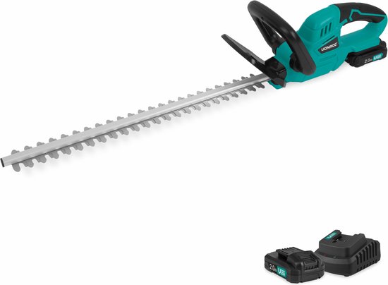 VONROC Accu Heggenschaar 20V – Zwaardlengte 520mm – Snijbreedte 14mm - Incl. 2x 2.0Ah Ac-cu’s en snellader van VONROC