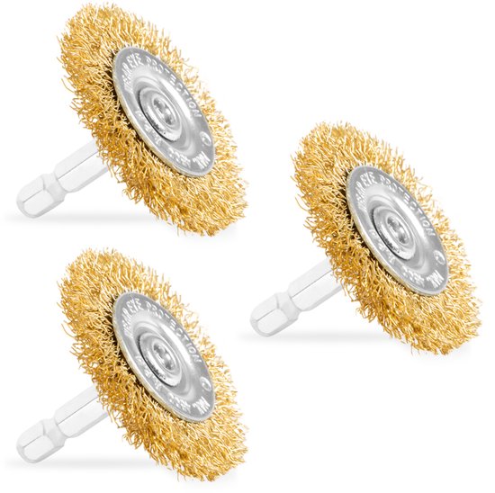 VONROC Borstelset - voor Elektrische Onkruidborstel WB506DC - 3 stuks - ⌀ 50mm van VONROC