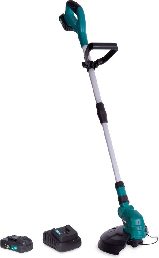 VONROC Grastrimmer 20V - VPower 20V - Incl. 2x 2.0Ah accu en oplader - 250mm - Dubbele spoel (2x4m) - Telescopische stang van VONROC