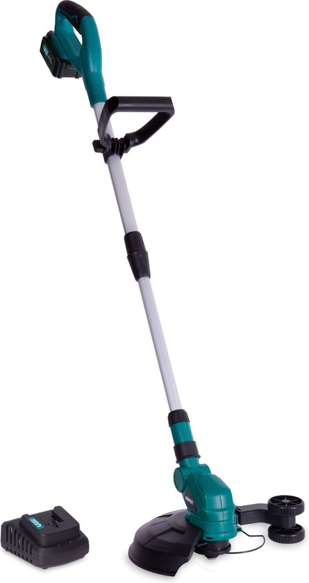 VONROC Grastrimmer 20V - VPower 20V - Incl. 4.0Ah accu en oplader - 250mm - Dubbele spoel (2x4m) - Telescopische stang van VONROC