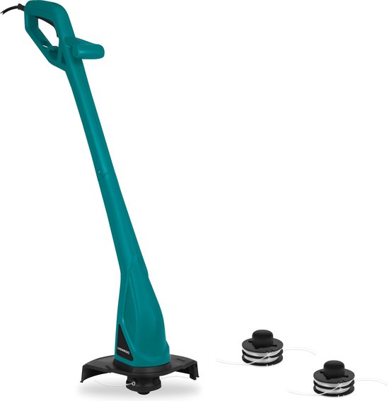 VONROC Grastrimmer 300W – Ø230mm maaidiameter – complete set met 2 extra draadspoelen van 4 meter- Tap and Go systeem van VONROC