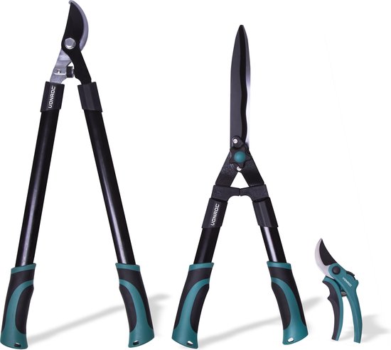 VONROC Snoeischaren set / snoeiset - 3-delig - Takkenschaar, heggenschaar en snoeischaar van Merkloos	