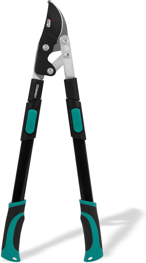 VONROC Takkenschaar - telescopisch - lengte: 63,5 - 85 cm - papegaaienbek - met ILAG anti-kleefcoating - voor takken tot Ø25mm van VONROC