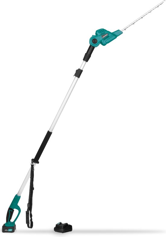 VONROC Telescopische Accu Heggenschaar 20V - Kantelbaar blad - Traploos verstelbaar (incl. 4.0Ah Accu en snellader) van VONROC