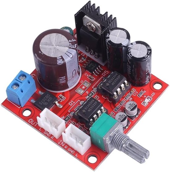 Voorversterkerbord - Dual NE5532 voorversterkerplaat - AC 5 V-16 V/DC 6 V-24 V Dual OP AMP voorversterkermodule - enkele voeding met potentiometer van VEVOR