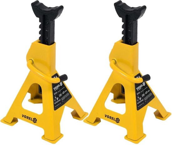 VOREL Assteunen 2 stuks - 3 ton draagkracht - 23x20x36 cm van Merkloos	