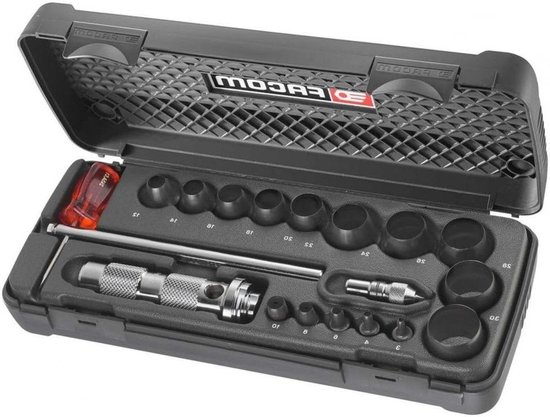 Vormenset voor voegen - Voegenset mallen - Voegen snijden - 3 tot 30 mm bereik - 18-delig - Meerkleurig van Merkloos	