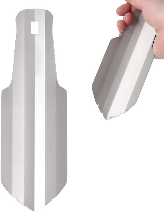 Vouwbare Mini Tuinschep van Titanium - Multifunctionele, Lichtgewicht Schep voor Buiten, Kamperen en Tuinieren